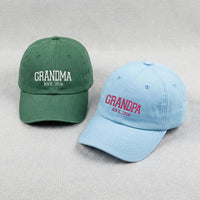 Custom Embroidered Hat with Date, Personalized Grandma Grandpa Gift, Pregnancy Announcement Hat, Vintage Dad Cap, Mothers Day Gift Idea