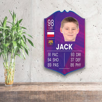Personalized Soccer TOTS FUT Card, Player Card, Plastic Board Soccer Ultimate Team Card, Football Fan Customized Gifts for Boys, Girls, Kids