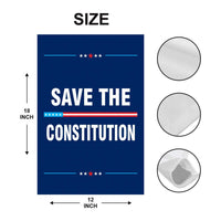 SAVE THE CONSTITUTION Garden Flag, Double Sided, Resist Hate Flag, Anti-Trump Flag, Statue of Liberty, Resist Racism, Resist Fascism Flag
