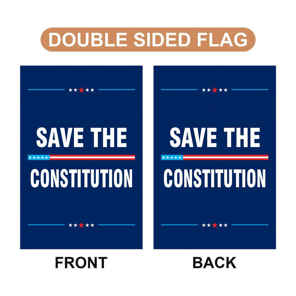 SAVE THE CONSTITUTION Garden Flag, Double Sided, Resist Hate Flag, Anti-Trump Flag, Statue of Liberty, Resist Racism, Resist Fascism Flag