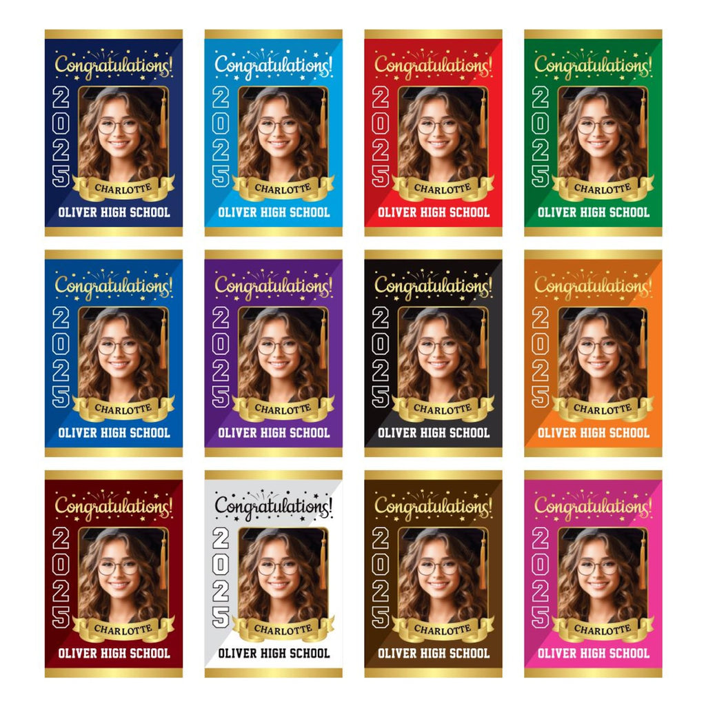 Personalized Graduation Garden Flag with Photo, Double Sided, Custom Name & School, Graduation Decoration 2025 Yard Sign, Class of 2025 Flag