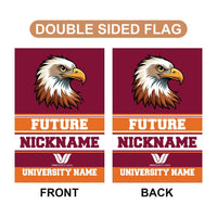 Personalized College Bound Garden Flag, Double Sided Future Graduate Custom Decor, University Bound Yard Sign, Class of 2025 Graduation Flag