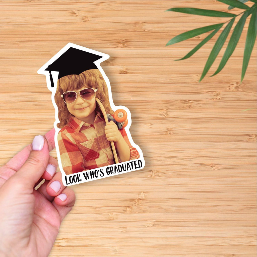 Graduation Sticker Custom Face Graduation Vinyl Sticker, High School Senior Grad Decal ...