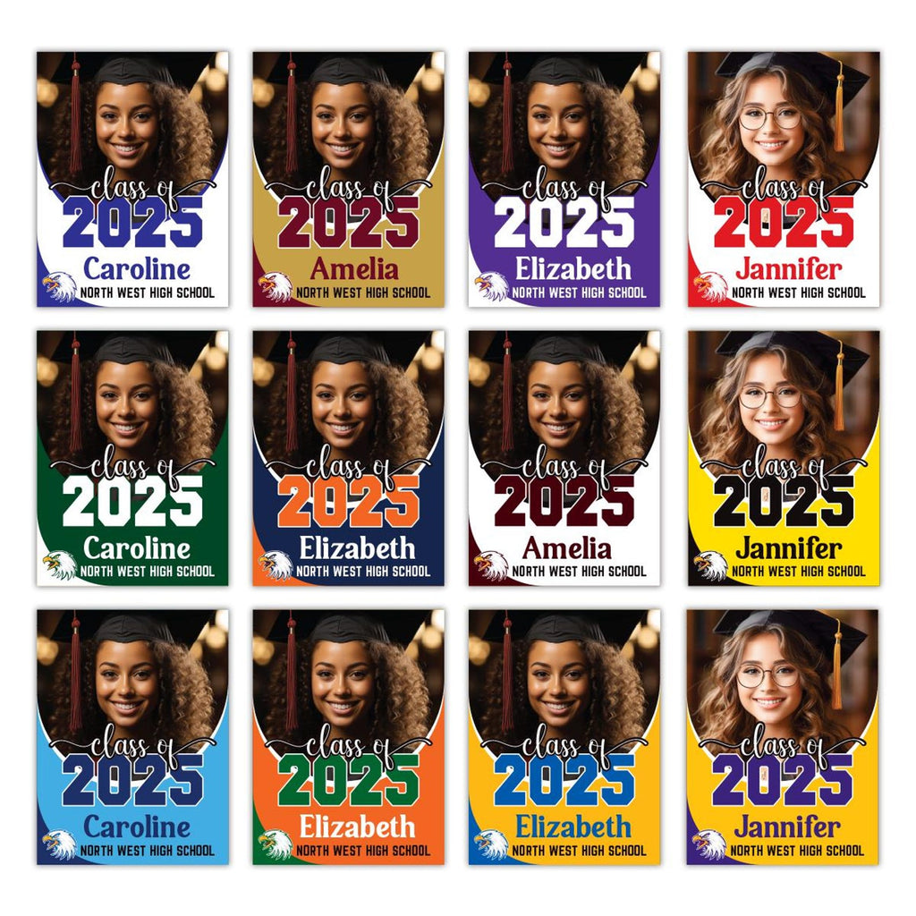 Personalized Graduation Yard Sign 2025 with Photo - Grad Sign, Class of 2025, Custom Graduation 2025 Yard Sign with Metal H-Stake