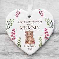 First Mother’s Day Ornament, Ceramic Keepsake Gift, New Mummy Personalized Gift, Mama Mom Mam Mother’s Day Present, Gift from Baby