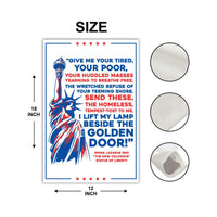 Statue of Liberty Garden Flag, 12x18 Inch Double Sided, Anti-Trump Flag, Human Rights Flag, Anti Racism Flag, Lady Liberty Flag