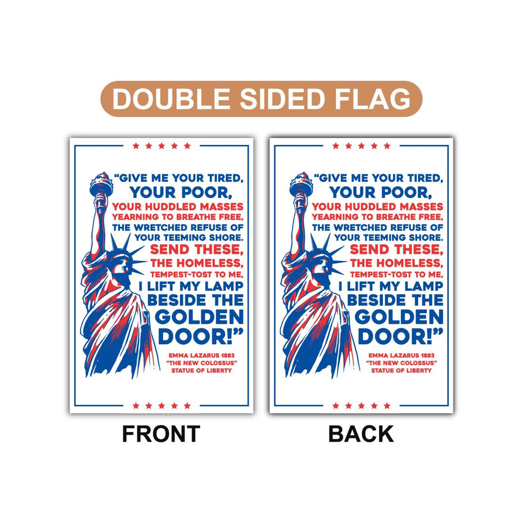 Statue of Liberty Garden Flag, 12x18 Inch Double Sided, Anti-Trump Flag, Human Rights Flag, Anti Racism Flag, Lady Liberty Flag
