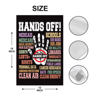 Hands Off Protest Garden Flag, Double Sided, Resist Hate Flag, Anti-Trump Flag, Women's Rights Flag, Resist Racism Flag, Resist Fascism Flag