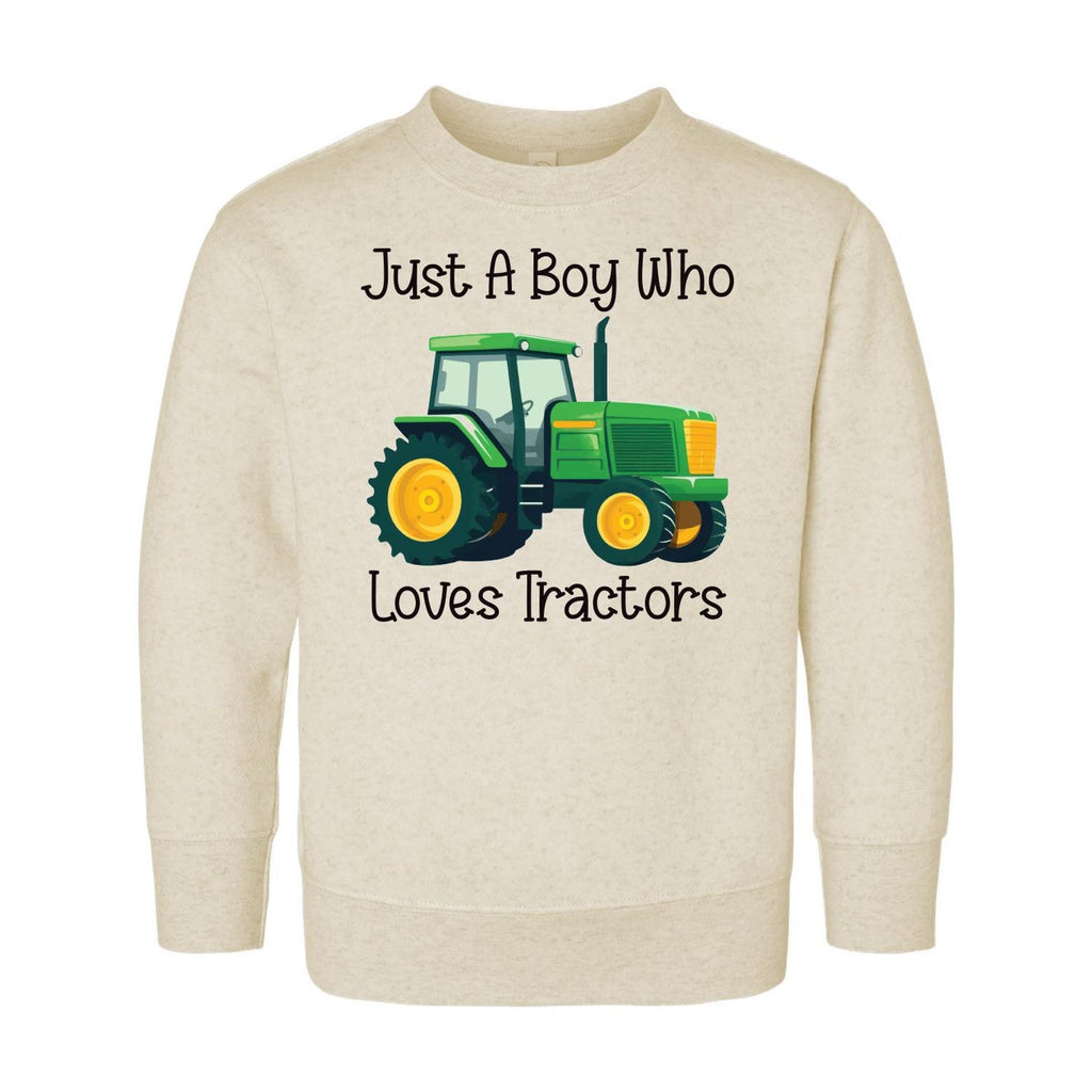 Just a Boy Who Loves Tractors Onesie, Baby Bodysuit, Baby Shirt, Toddler Sweatshirt - Trendy Farm Outfit, Tractor Boys Country Baby Gift