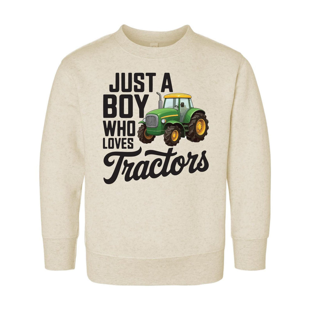 Just a Boy Who Loves Tractors Onesie, Baby Bodysuit, Baby Shirt, Toddler Sweatshirt - Trendy Farm Outfit, Tractor Boys Country Baby Gift