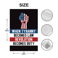 Fight Injustice Garden Flag, 12x18 Inch Double Sided, Resist Hate Flag, Anti-Trump, Funny Anti-Trump Anti-Elon Flag, Political Flag