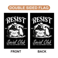 Bears Penguins RESIST Garden Flag, 12x18 Inch Double Sided, Resist Hate Flag, Anti-Trump, Funny Anti-Trump Anti-Elon Flag, Political Flag
