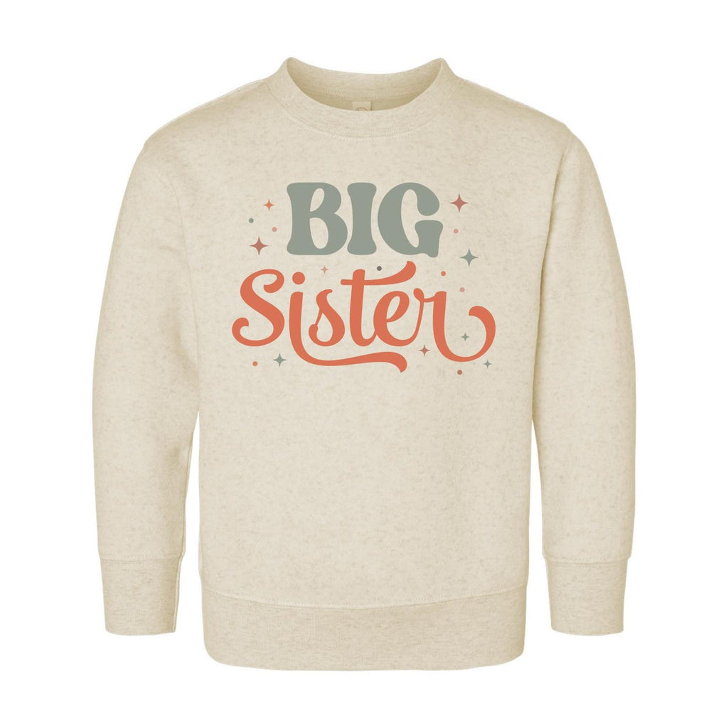 Retro Big Sister Onesie, Baby Bodysuit, Baby Shirt, Toddler Sweatshirt, Rainbow Sibling Outfit, Big Sister Gift, Colorful Family Clothes