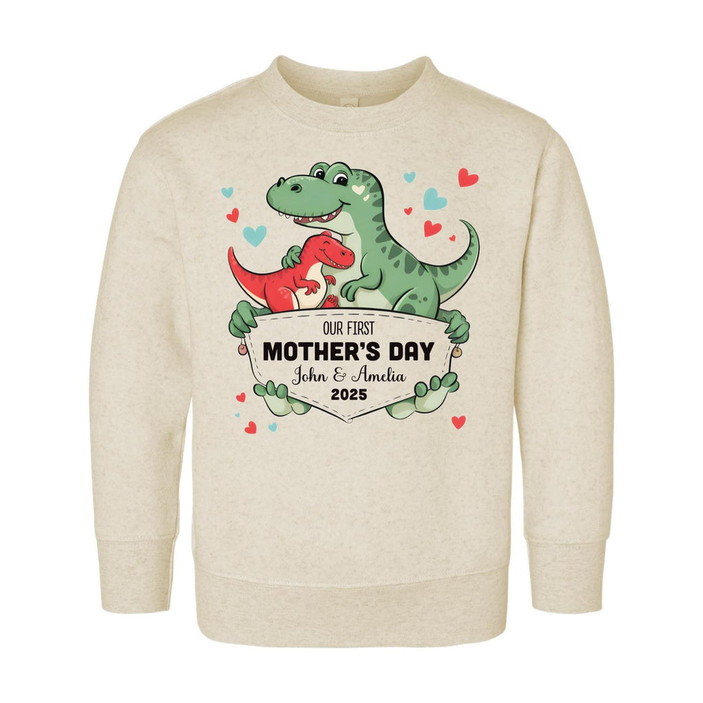Our First Mother’s Day Onesie, Baby Bodysuit, Baby Shirt, Toddler Sweatshirt - Dinosaur 2025 Mother’s Day Gift, First Mother’s Day Outfit