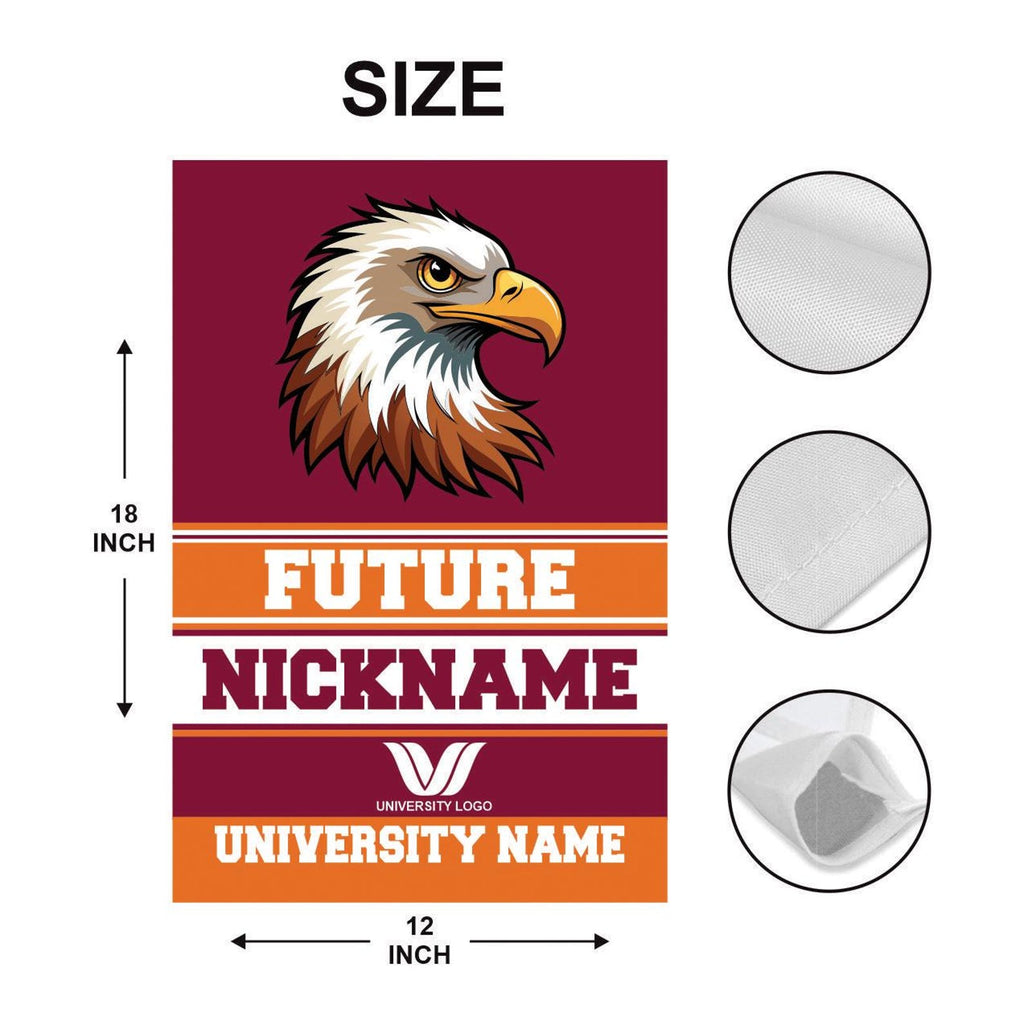 Personalized College Bound Garden Flag, Double Sided Future Graduate Custom Decor, University Bound Yard Sign, Class of 2025 Graduation Flag