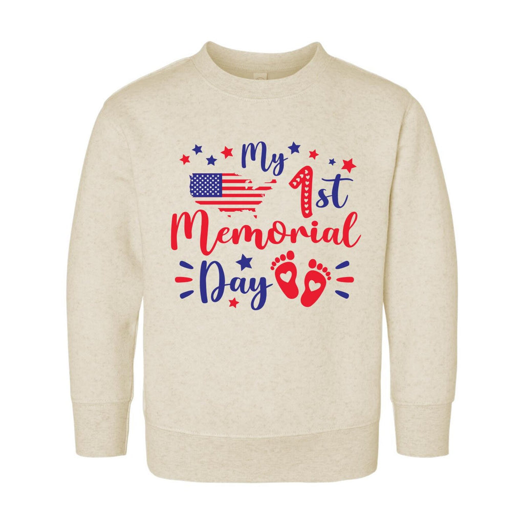 First Memorial Day Baby Bodysuit, Baby Shirt, Toddler Sweatshirt - Cute Patriotic America Outfit, Red White Blue Baby Gift for Newborns