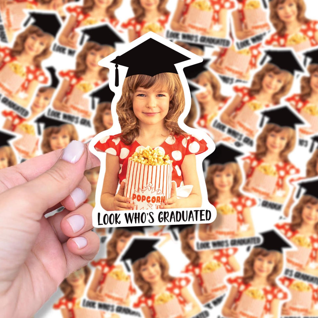 Custom Graduation Face Stickers, Personalized Graduation Stickers with Photo, Vinyl Stickers, Graduation Party Decoration, Graduation Favors