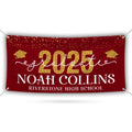 Personalized Graduation Party Banner, College Graduation Sign, Custom Graduate College University Bound Vinyl Banner With Metal Grommets