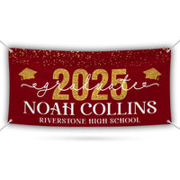 Personalized Graduation Party Banner, College Graduation Sign, Custom Graduate College University Bound Vinyl Banner With Metal Grommets