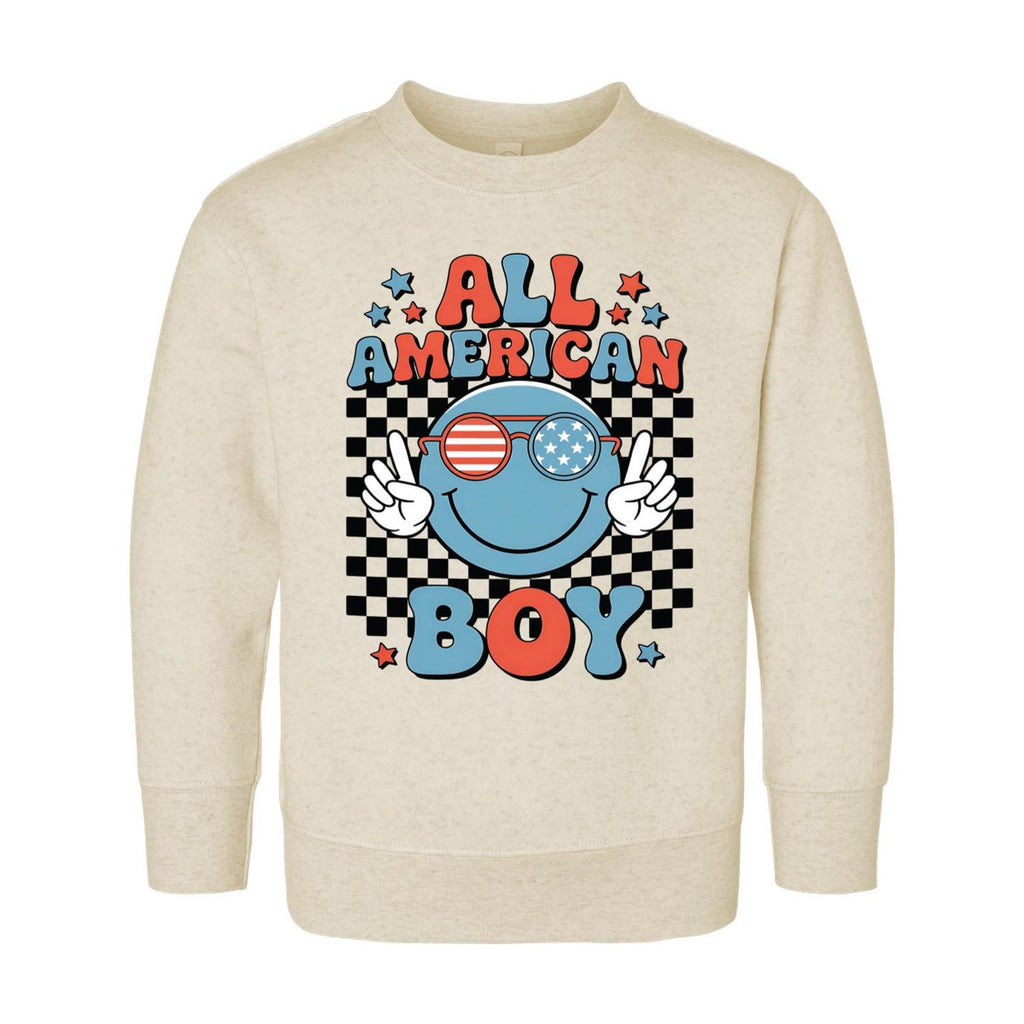 All American Boy Baby Bodysuit, Baby Shirt, Toddler Sweatshirt - America Retro Outfit, 4th of July Toddler Gift, Retro Memorial Day Clothing