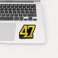 Custom Softball Number Name Sticker, Softball Baseball Personalized Name Number Vinyl Decal, Baseball Waterproof Laptop Sticker, Car Decal