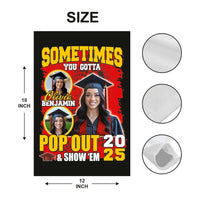 Personalized College Graduation Garden Flag, Double Sided Custom School, University Logo, Class of 2025 Yard Sign, Graduate Celebration Flag