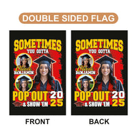 Personalized College Graduation Garden Flag, Double Sided Custom School, University Logo, Class of 2025 Yard Sign, Graduate Celebration Flag