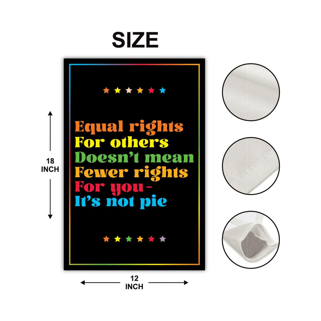 Equal Rights for Others Doesn't Mean Garden Flag, Double Sided, Anti-Trump Flag, Human Rights Flag, Anti Racism Flag, Lady Liberty Flag