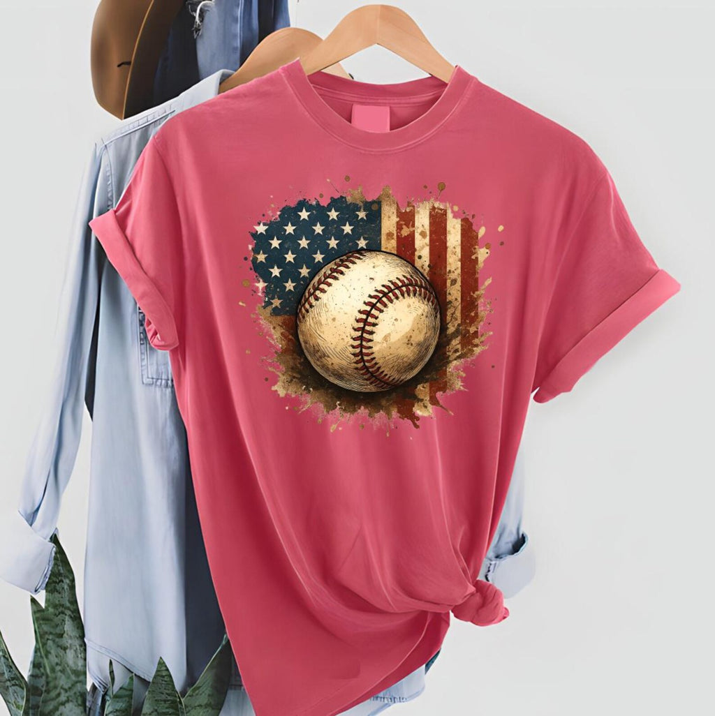 Patriotic Baseball Long Sleeve Shirt