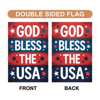 God Bless The USA Garden Flag, Patriotic Yard Flag, 4th of July Garden Decor, Red White Blue Outdoor Decoration, American Holiday Flag
