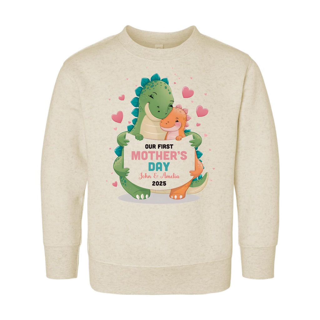 Our First Mother’s Day Onesie, Baby Bodysuit, Baby Shirt, Toddler Sweatshirt - Dinosaur 2025 Mother’s Day Gift, First Mother’s Day Outfit
