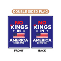 No Kings In America Garden Flag, 12x18 Inch Double Sided, Resist Hate Flag, Anti-Trump Flag, Resist Racism Flag, Resist Fascism Flag