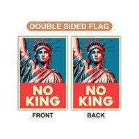 No Kings In America Garden Flag, 12x18 Inch Double Sided, Resist Hate Flag, Anti-Trump Flag, Resist Racism Flag, Resist Fascism Flag