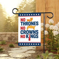 No Thrones, No Crowns, No Kings Garden Flag, Double Sided, Resist Hate Flag, Anti-Trump Flag, Resist Racism Flag, Resist Fascism Flag
