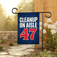 Clean Up on Aisle 47, No Kings Garden Flag, Double Sided, Resist Hate Flag, Anti-Trump Flag, Resist Racism Flag, Resistance Fascism Flag