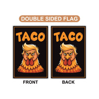 Let's Go Taco Trump Always Chickens Out Protest Garden Flag, Double Sided, Resist Hate, Anti-Trump, Resist Racism Flag, Resist Fascism Flag