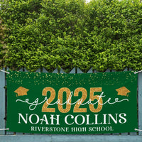 Personalized Graduation Party Banner, College Graduation Sign, Custom Graduate College University Bound Vinyl Banner With Metal Grommets