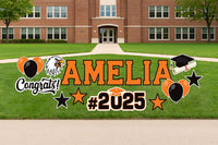Personalized Graduation Yard Sign Letters 17", Custom Graduation Yard Cutouts Congratulations Grad 2025 Yard Décor With Metal Stakes