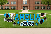 Personalized Graduation Yard Sign Letters 17", Custom Graduation Yard Cutouts Congratulations Grad 2025 Yard Décor With Metal Stakes