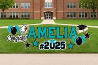 Personalized Graduation Yard Sign Letters 17", Custom Graduation Yard Cutouts Congratulations Grad 2025 Yard Décor With Metal Stakes