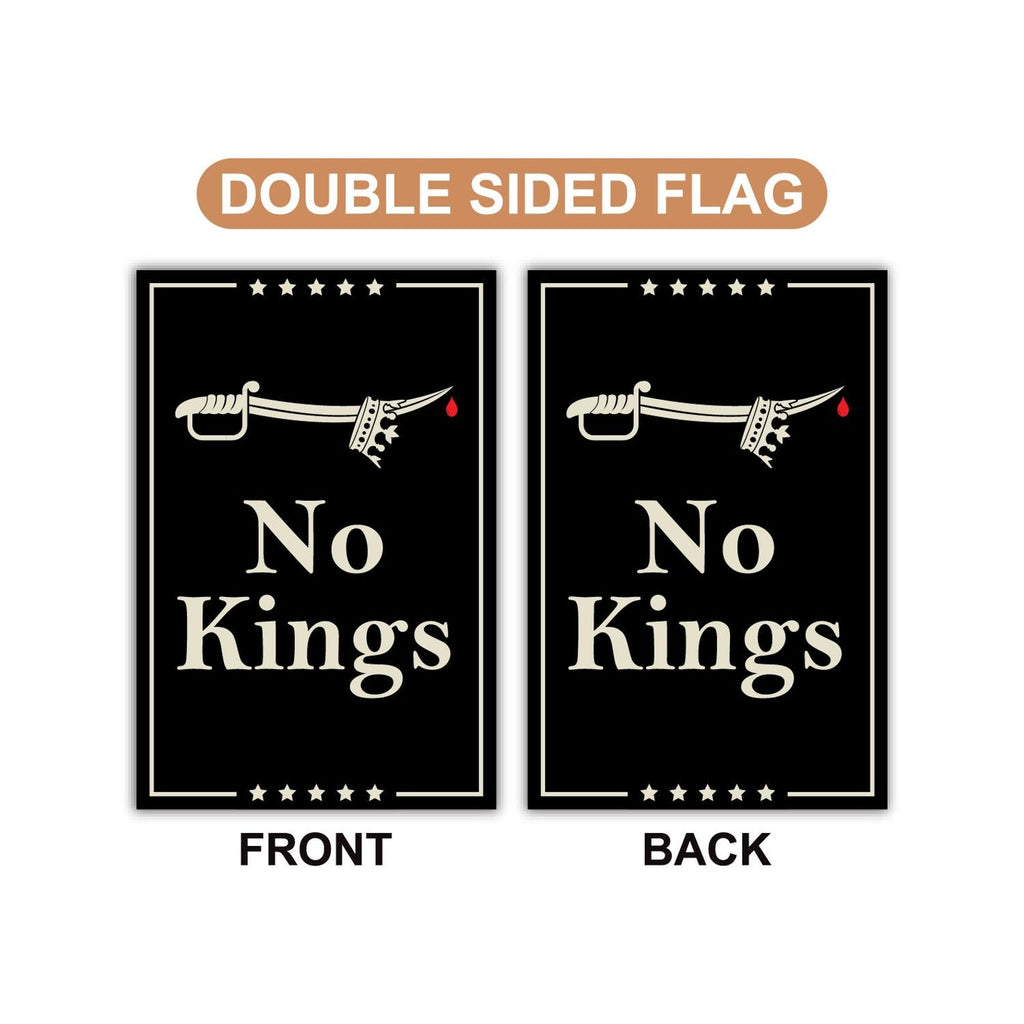 We The People, No Kings in America Protest Garden Flag, Double Sided, Resist Hate
