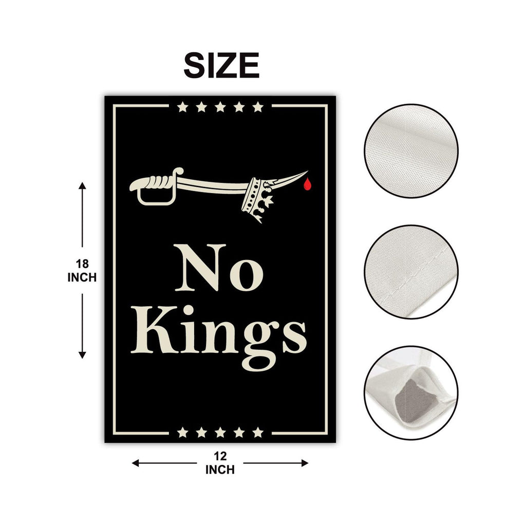 We The People, No Kings in America Protest Garden Flag, Double Sided, Resist Hate