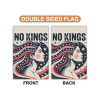 No Kings In America Garden Flag, 12x18 Inch Double Sided, Resist Hate Flag