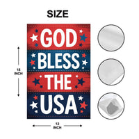 God Bless The USA Garden Flag, Patriotic Yard Flag, 4th of July Garden Decor, Red White Blue Outdoor Decoration, American Holiday Flag
