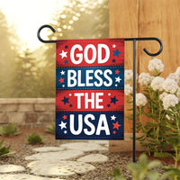God Bless The USA Garden Flag, Patriotic Yard Flag, 4th of July Garden Decor, Red White Blue Outdoor Decoration, American Holiday Flag
