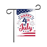 Happy 4th of July Garden Flag, Patriotic Yard Flag, American Flag Outdoor Decor, Independence Day Lawn Decoration, Red White Blue Flag