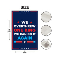 No Kings In America Garden Flag, 12x18 Inch Double Sided, Resist Hate Flag