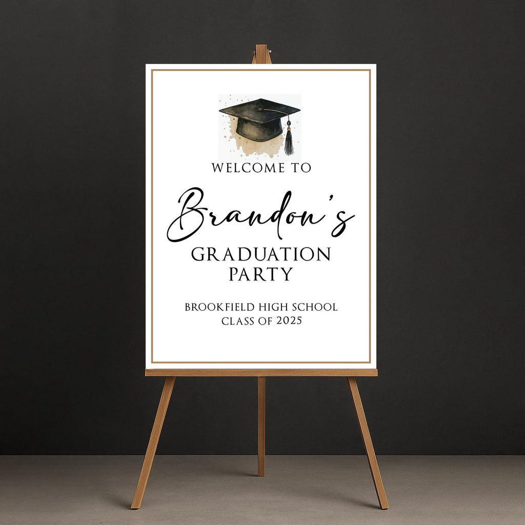 Custom Graduation Welcome Sign, Class of 2025 Party Decor, Personalized College Grad Sign, Foamcore PVC Acrylic Polystyrene Poster
