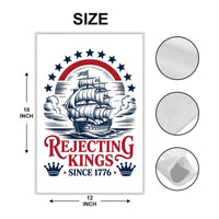 No Kings In America Garden Flag, 12x18 Inch Double Sided, Resist Hate Flag