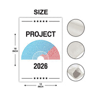 Project 2026 Protest Garden Flag, Double Sided, No Kings In America, Anti-Trump Flag